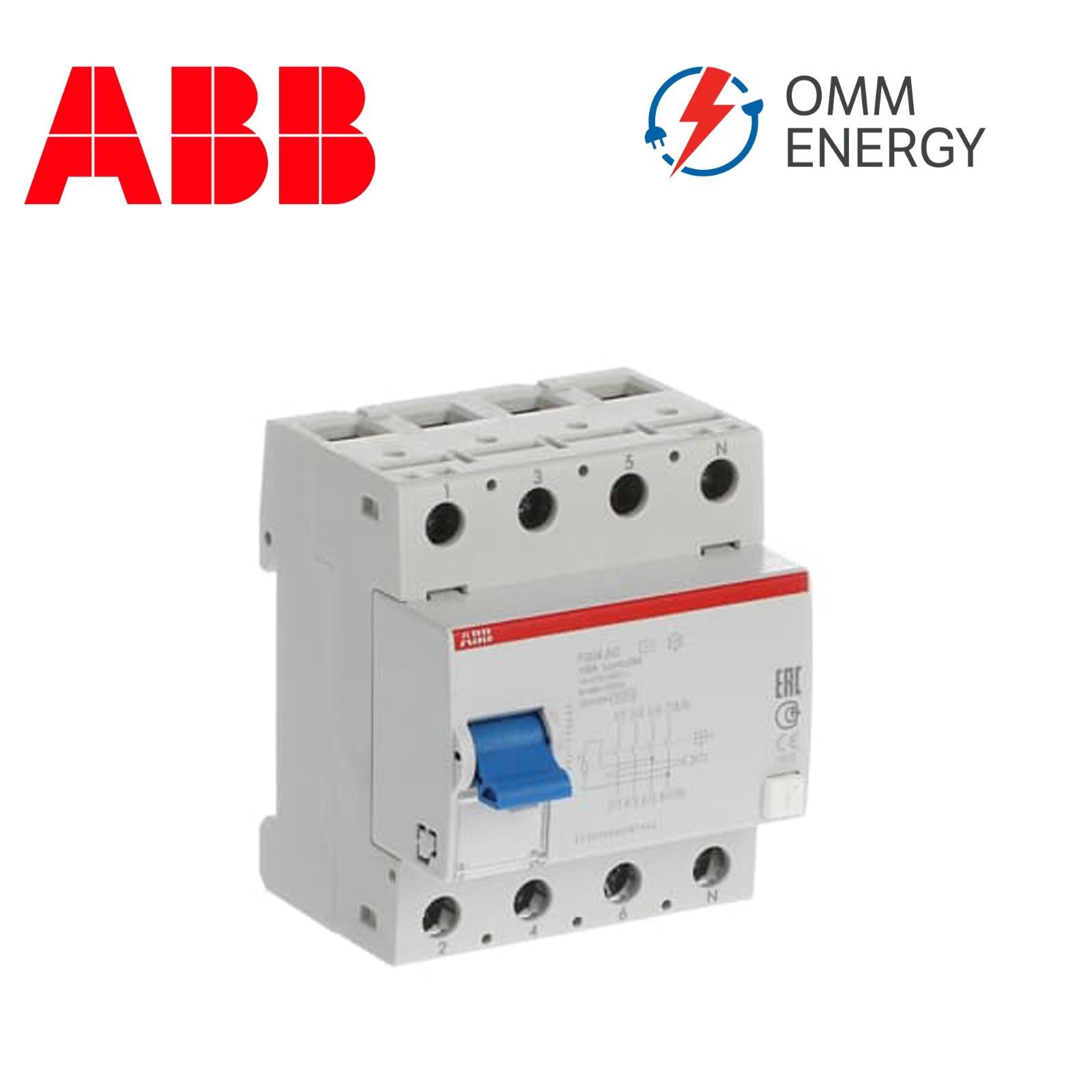 F204 AC-125/0.3 Residual Current Circuit Breaker 4P AC type 300 mA