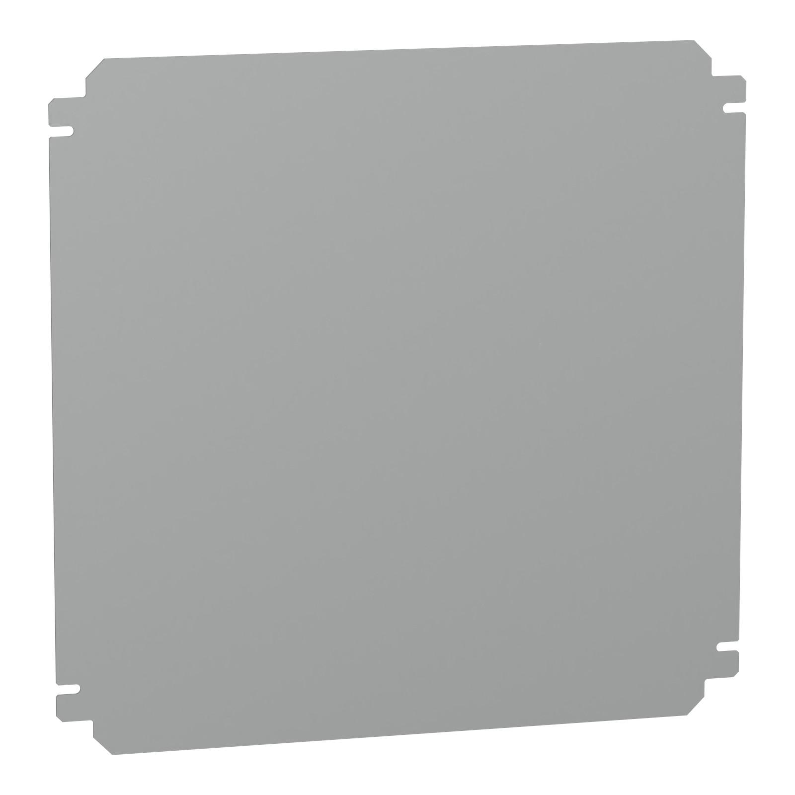Plain mounting plate H400xW400mm made of galvanised sheet steel