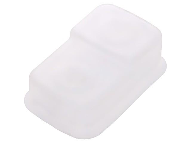 Silicone boot, Harmony XB4, for 22mm flush and projecting double headed push button, clear