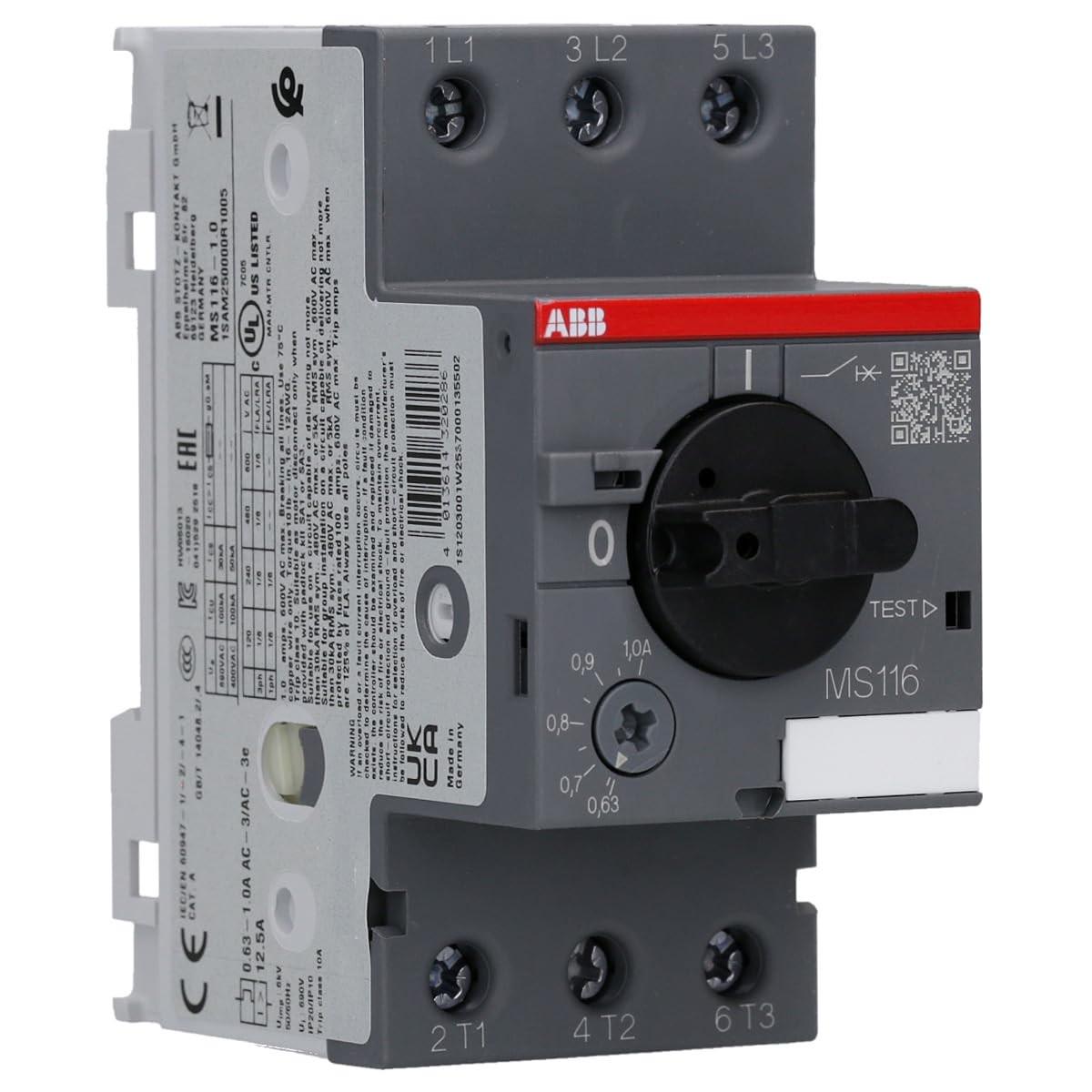 MS116-1.0 Manual Motor Starter 0.63 ... 1.0 A