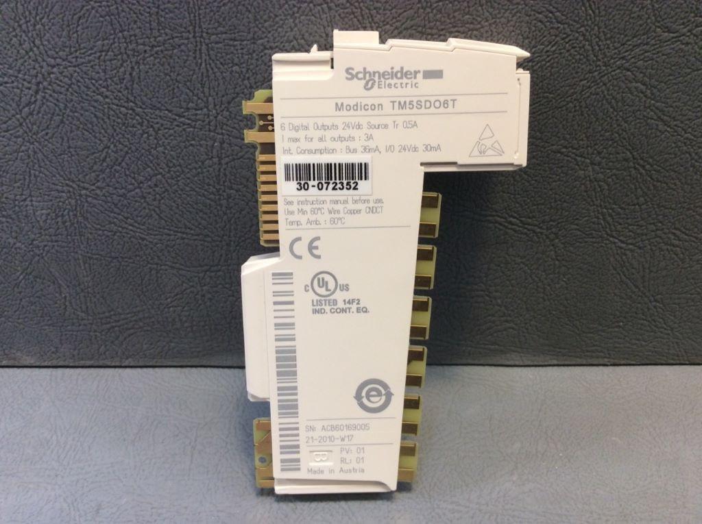 discrete output module, Modicon TM5, 6 DO, 24V DC, 0.5A, 2 wires