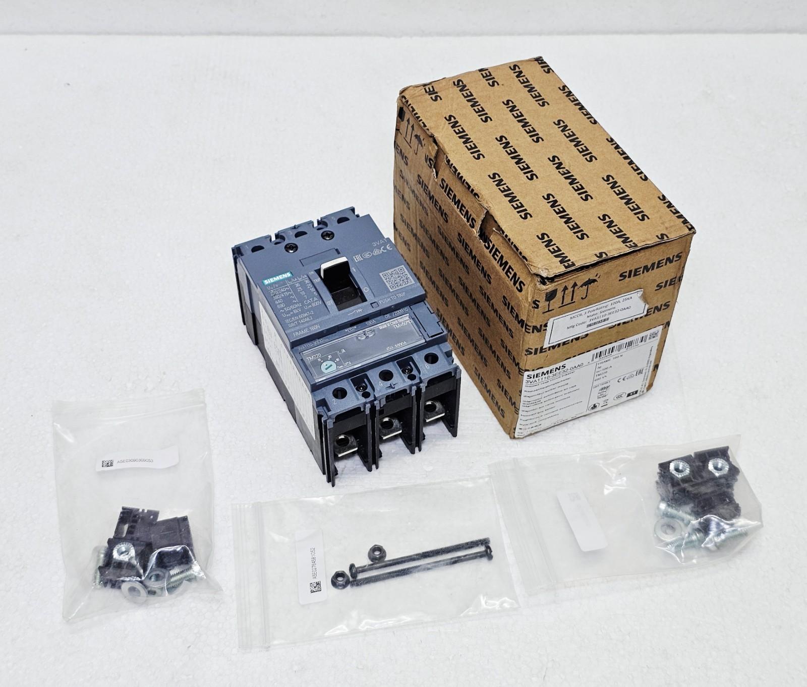 BRKR 3VA11 3P 100A 25KA ATFM NUT