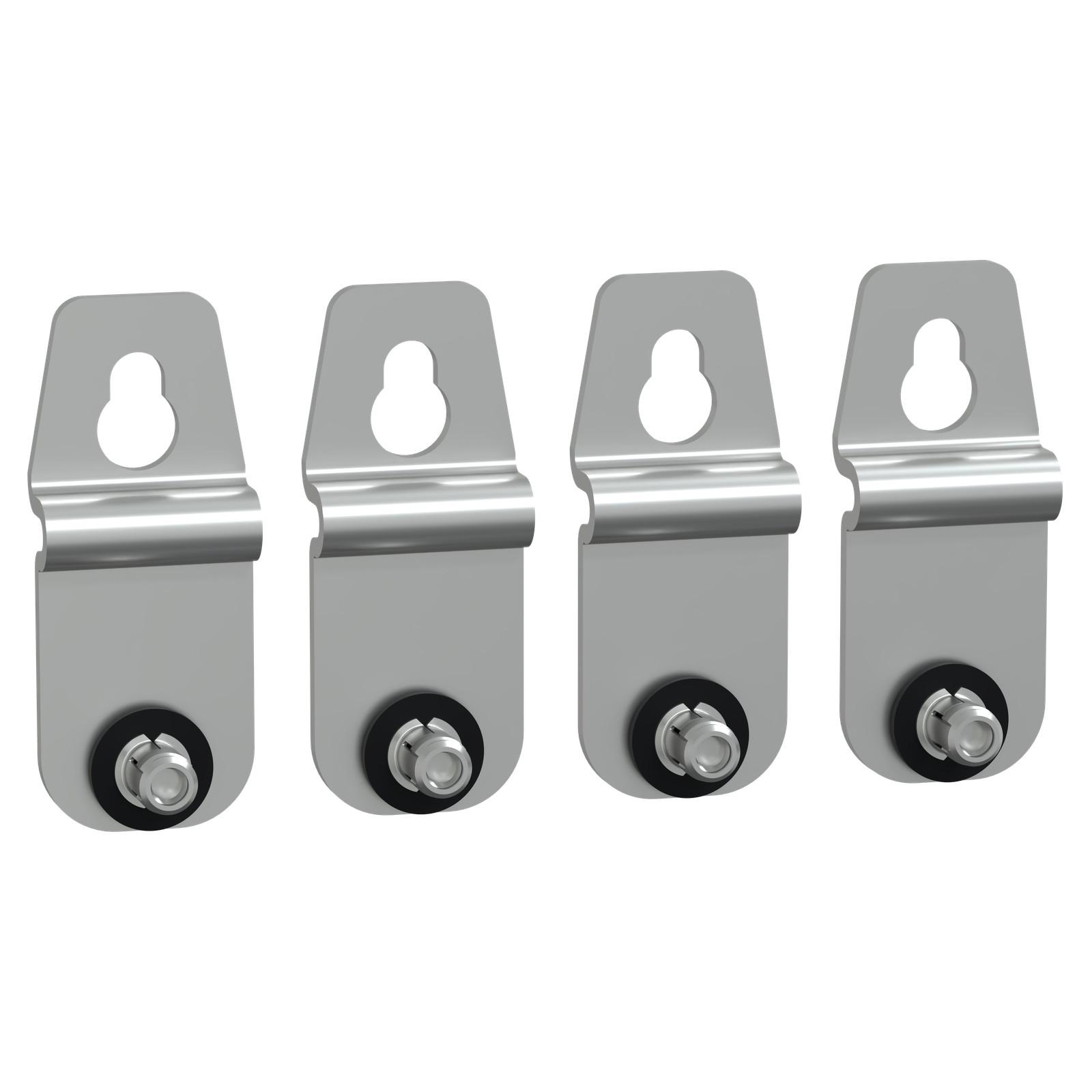 4 wall fixing brackets stainless 304 for Spacial SMX.