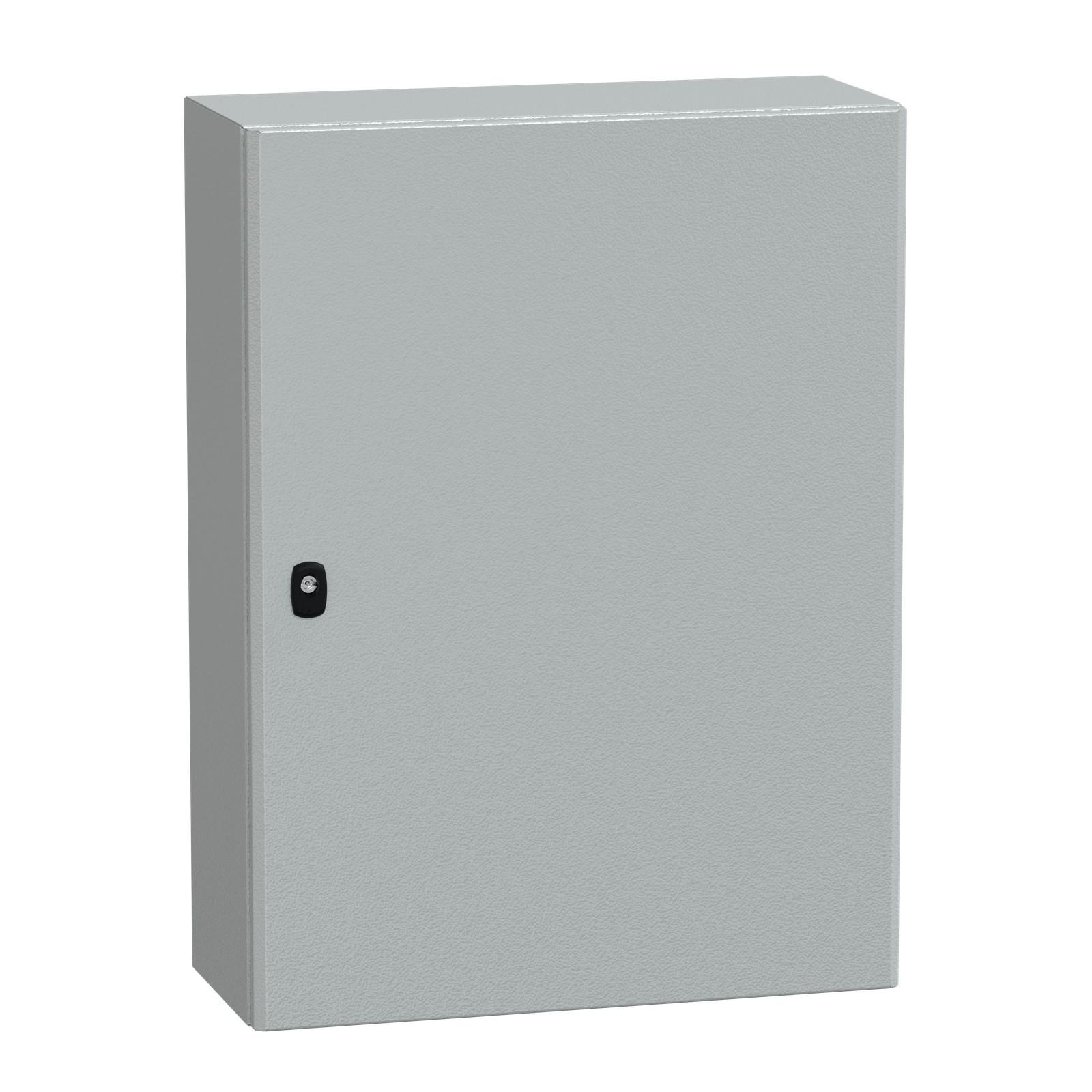 Wall mounted steel enclosure, Spacial S3D, plain door, without mounting plate, 800x600x250mm, IP66, IK10