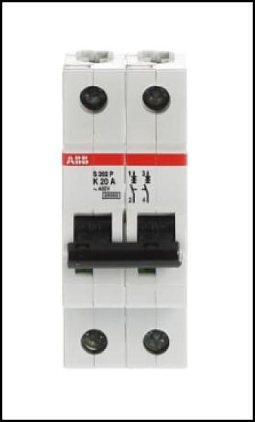 S202P-K20 Miniature Circuit Breaker - 2P - K - 20 A