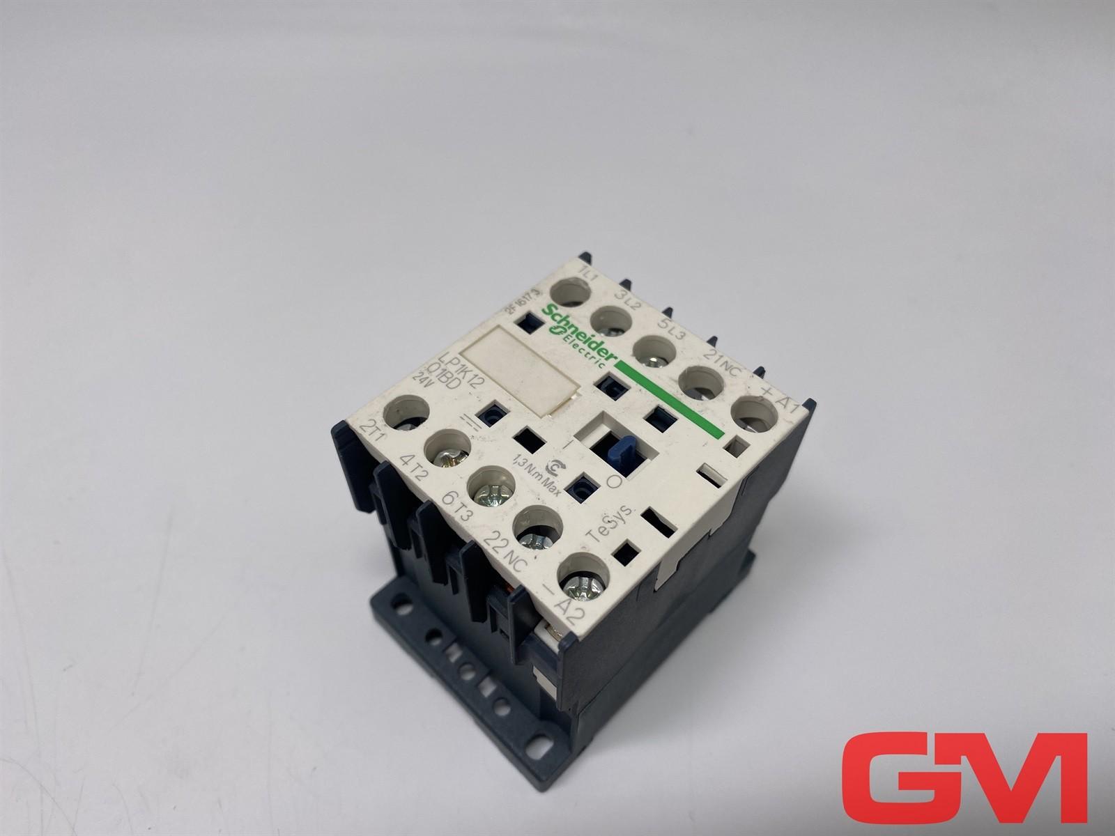 Contactor, TeSys K, 3P, AC-3, lt or eq to 440V, 12A, 1 NC aux, 24VDC coil