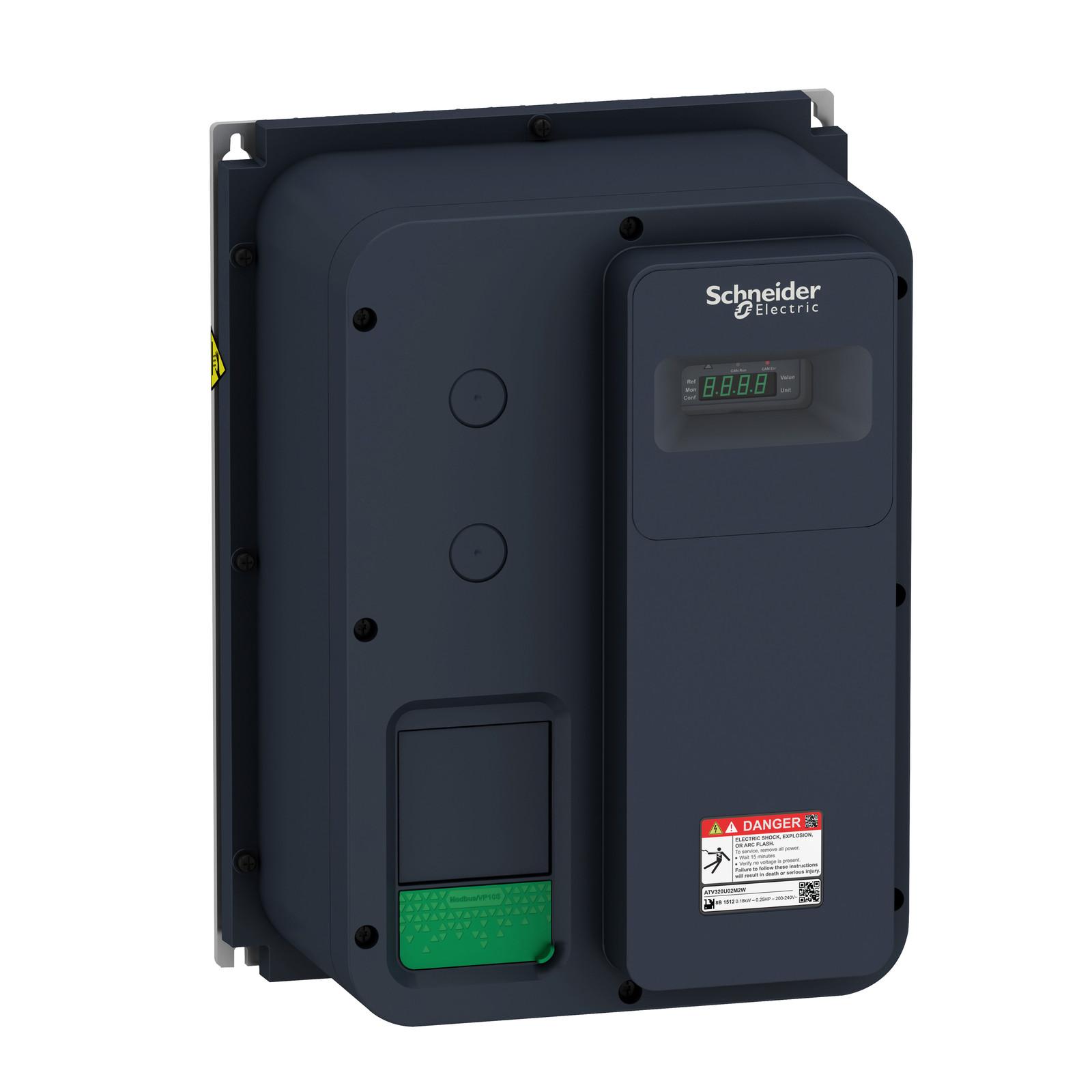 variable speed drive, Altivar Machine ATV320, 0.37kW, 200 to 240V, 1 phase, enclosed