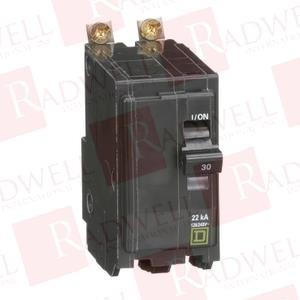 Mini circuit breaker, QO, 30A, 2 pole, 240VAC, 22kA, bolt on mount