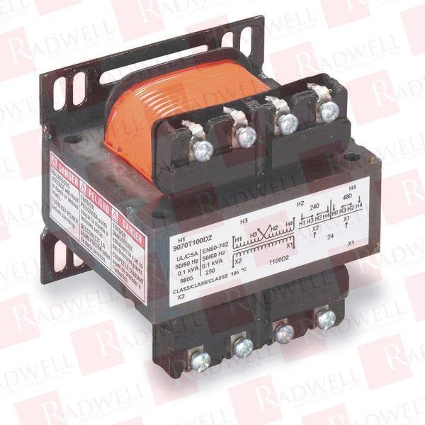 Transformer, Type T, industrial control, 100VA, 1 phase, 208/230/460V primary, 115V secondary, 55C rise