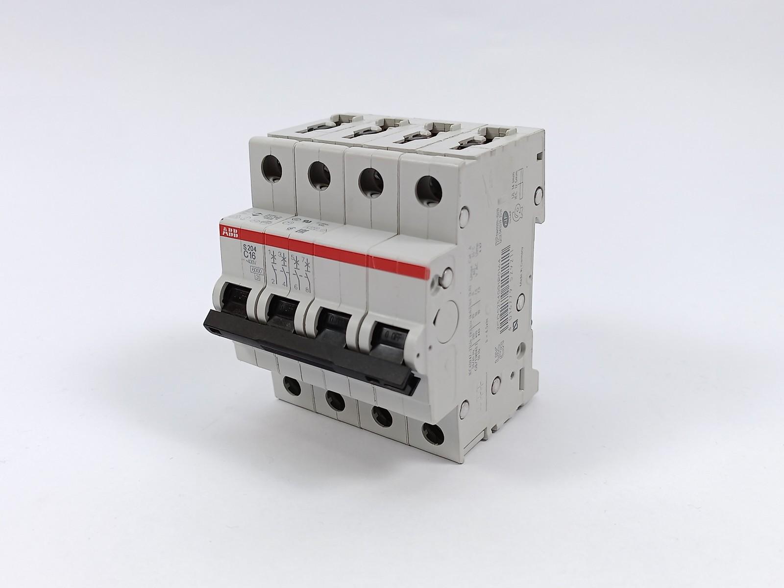 S204-C16 Miniature Circuit Breaker - 4P - C - 16 A