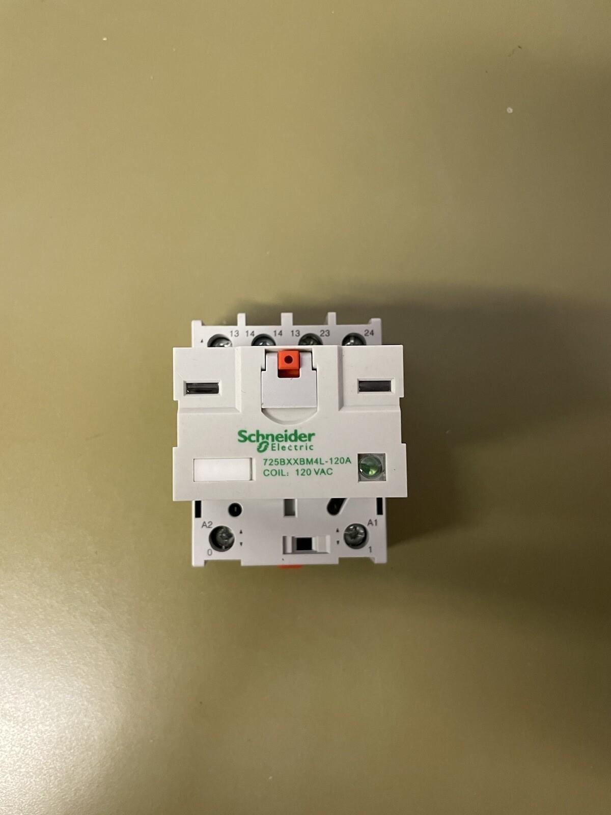 Power relay, SE Relays, 25A, 2NO, 120VAC, LED, flag indicator, locking push button, blade terminal, plug-in socket mount