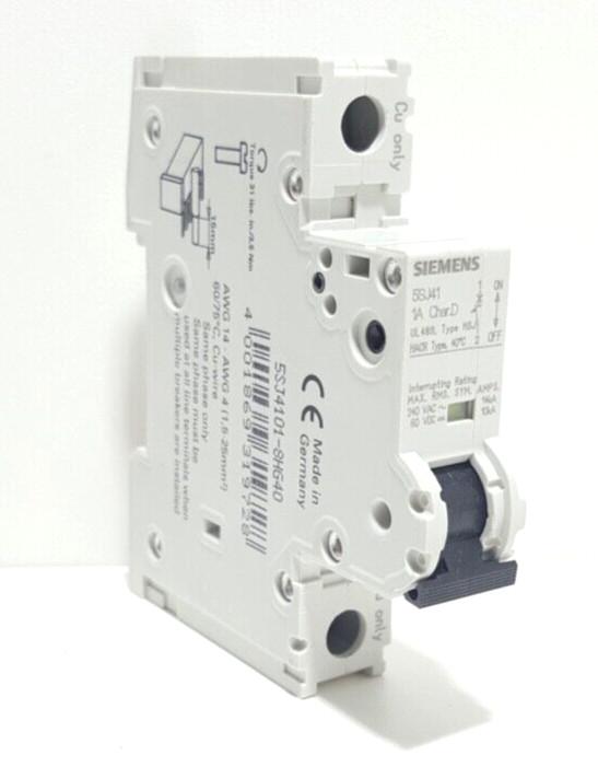 MCB 5SJ4 1P 240V 1A SAME PH 14K D-TRIP