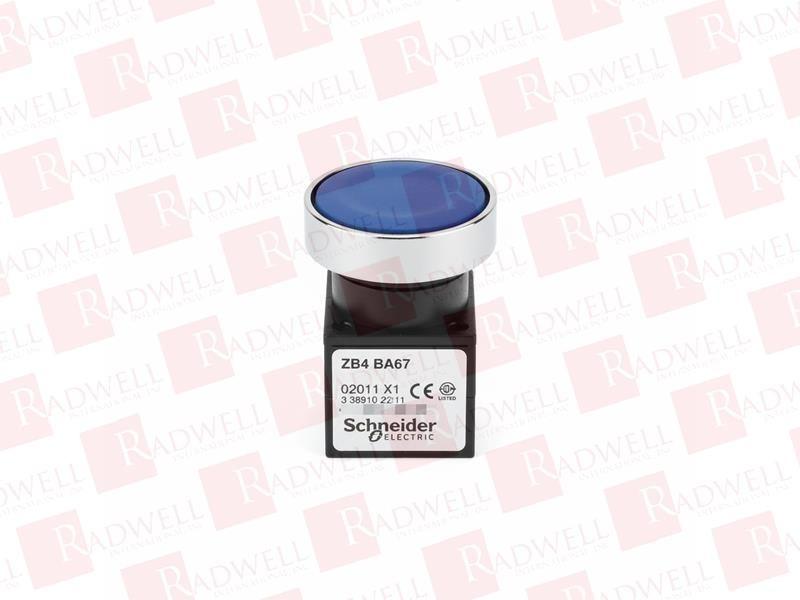 Head for non illuminated push button, Harmony XB4, blue flush pushbutton Ø22 mm spring return unmarked