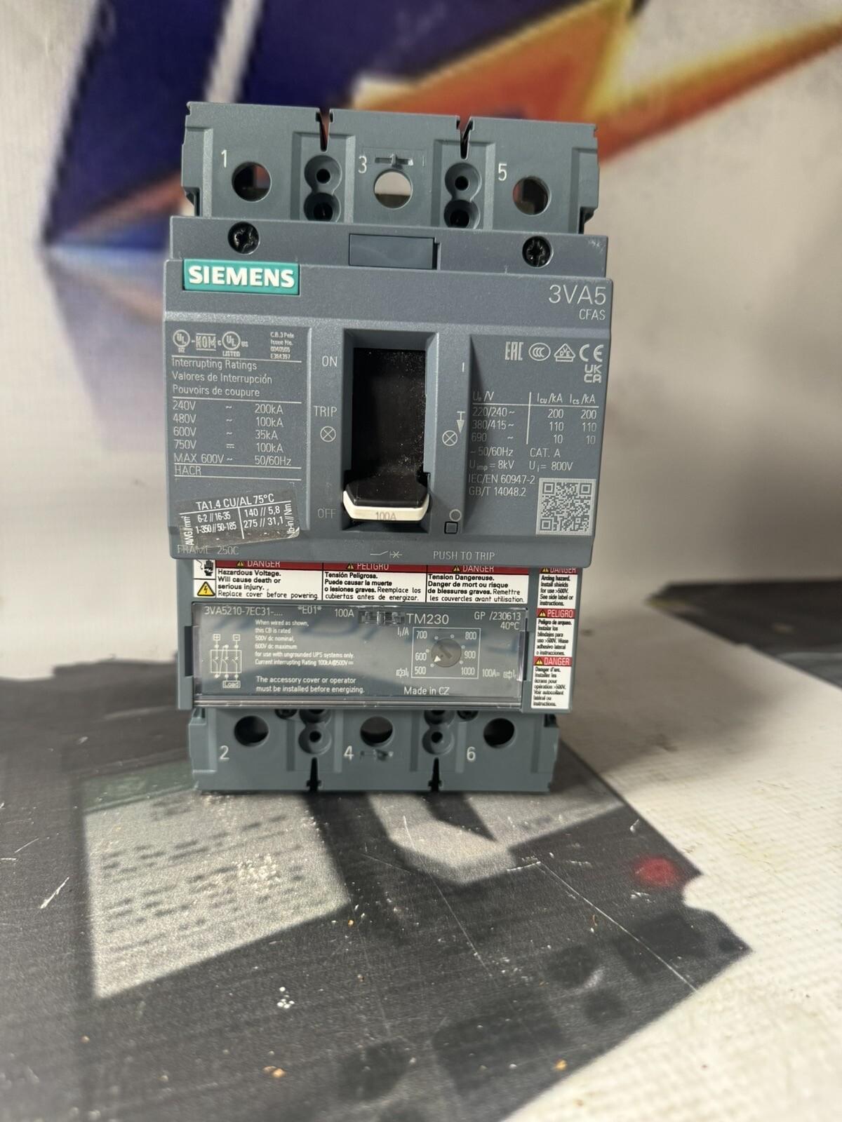 BRKR 3VA52 3P 100A 100KA FTAM