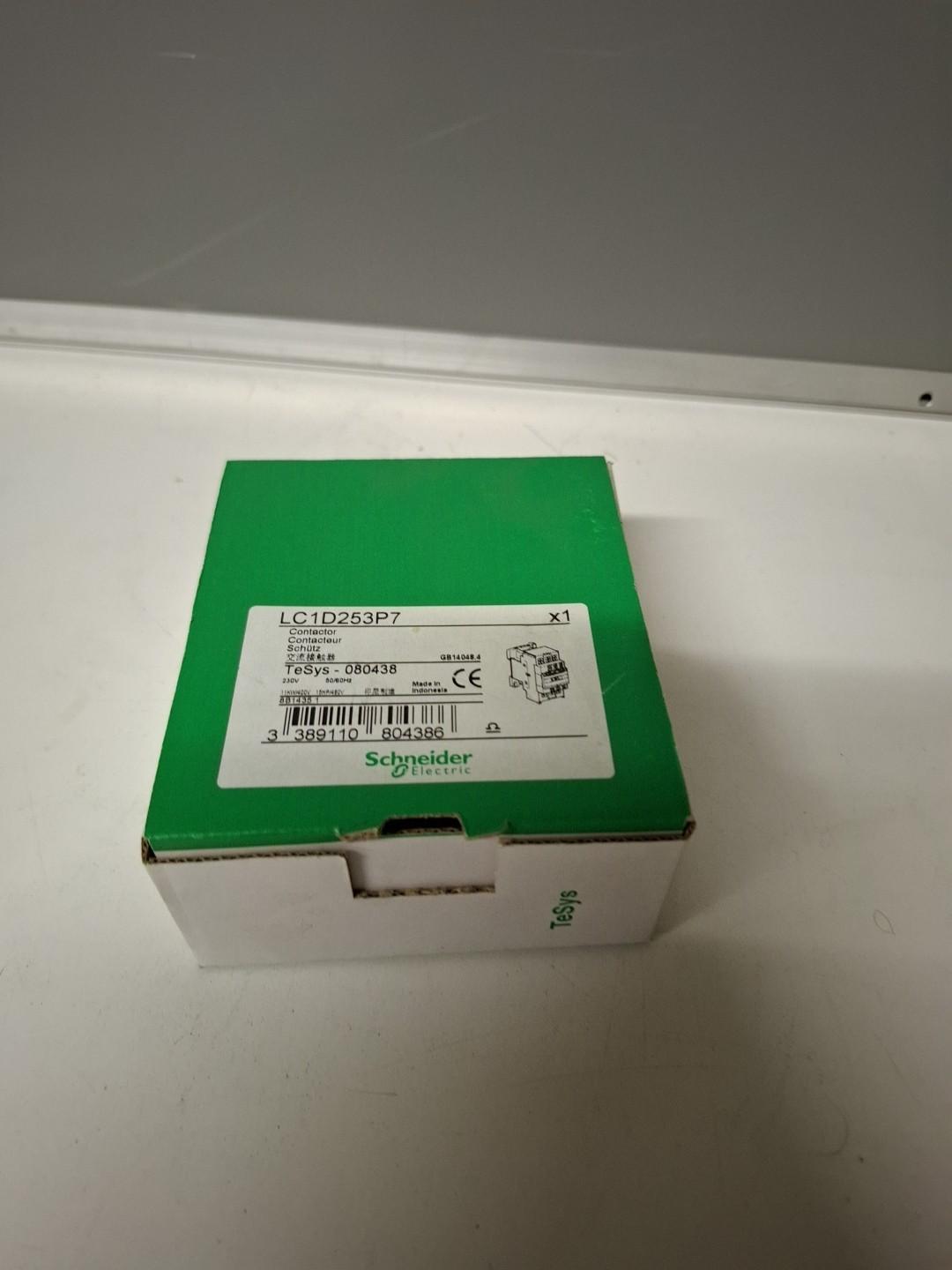 IEC contactor, TeSys Deca, nonreversing, 25A, 15HP at 480VAC, 3 phase, 3 pole, 3 NO, 230VAC 50/60Hz coil, open style