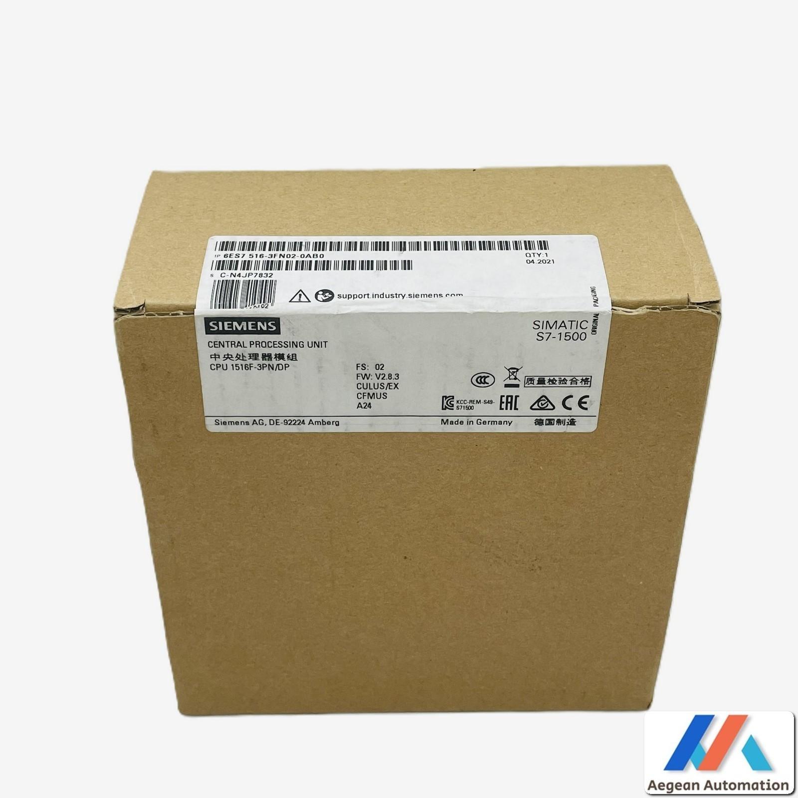 CPU 1516F-3 PN/DP 1.5MB PROG 5MB DATA