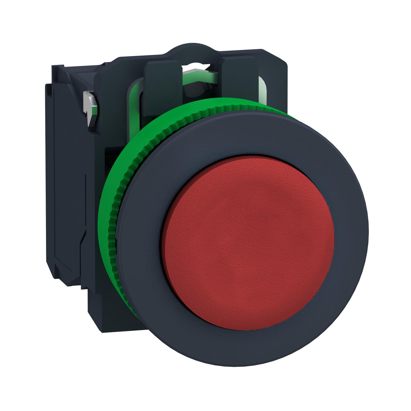 FLUSH RED PROJ PB 1NC SCREW CLAMP