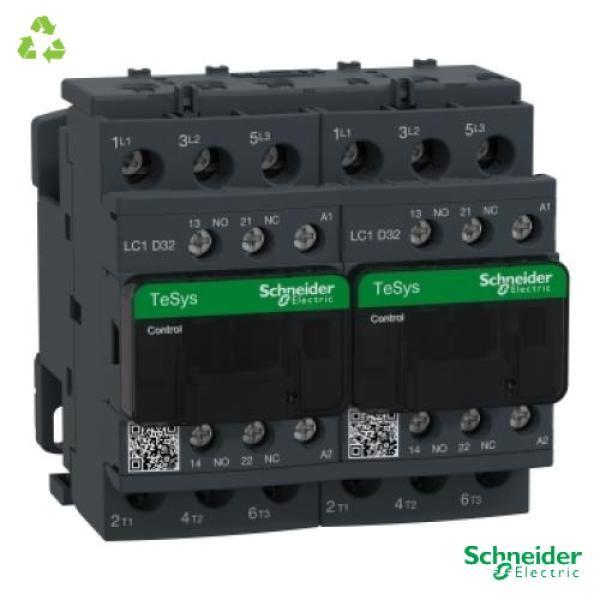 TeSys Deca reversing contactor - 3P(3 NO) - AC-3 - <= 440 V 32 A - 110 V AC coil