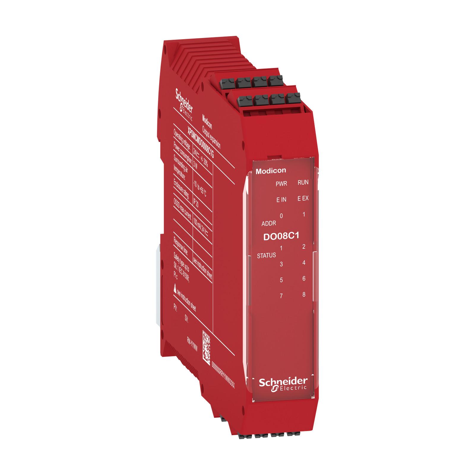 expansion modules, Modicon MCM, 8 DO, PL c, SIL1, spring