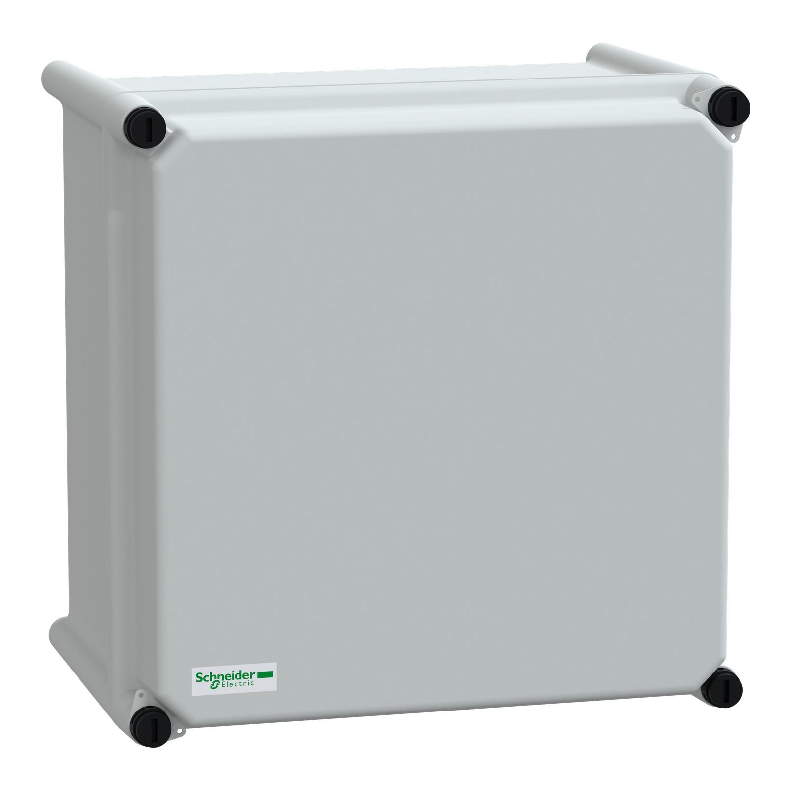 PLS box, polyester rear, opaque PC cover IP66 27x27x18cm