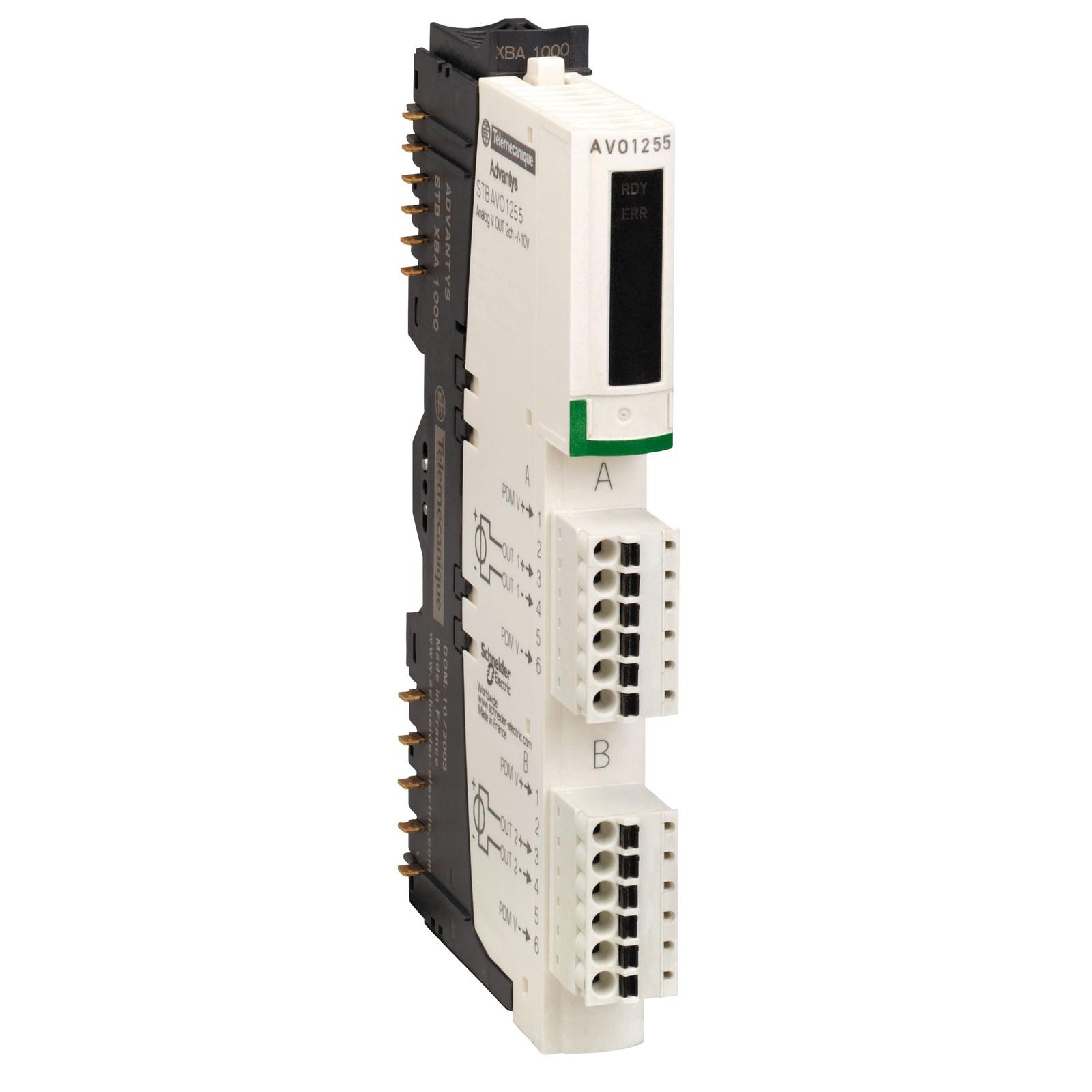 basic analog output kit, Modicon STB, 0 to 10V, 2O, 10 bits