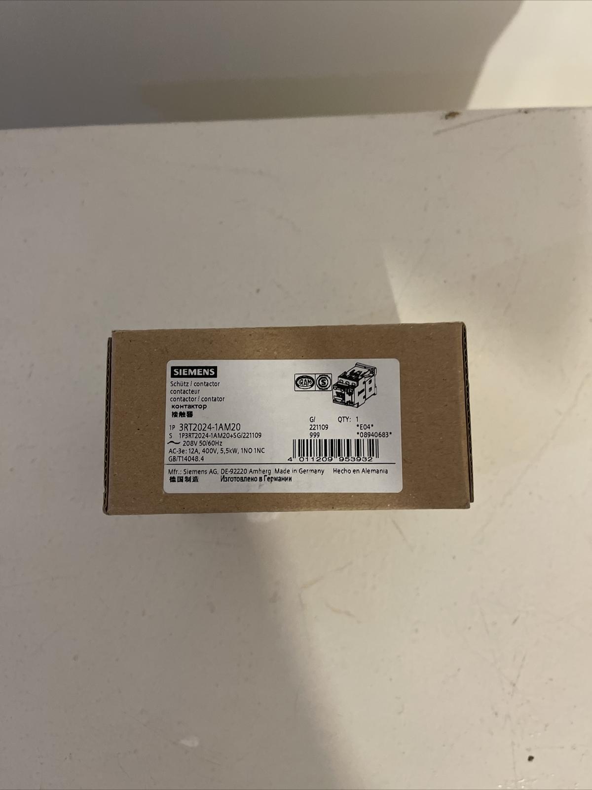 CONTACTOR S0 12A 208VAC 50/60 HZ 3P SCRW