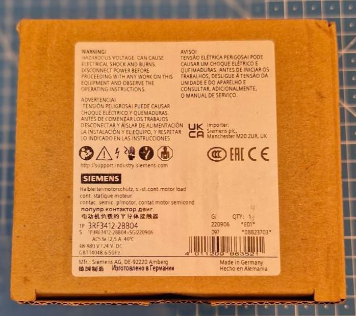SSCONTACTOR, 3PH, 7.6A, 480V, 24VDC, 2PH