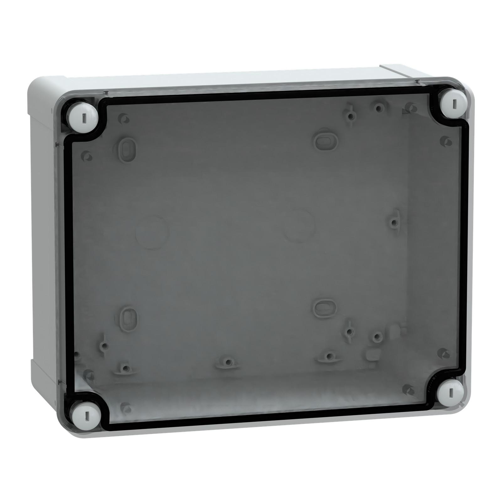 ABS box IP66 IK07 RAL7035 Int.H225W175D100 Ext.H241W191D128 Transp.cover H20