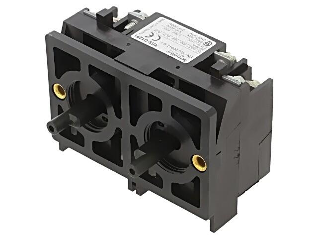 Double contact block, Harmony XAC, spring return, 2 speed, snap action, 2NO+1 CO
