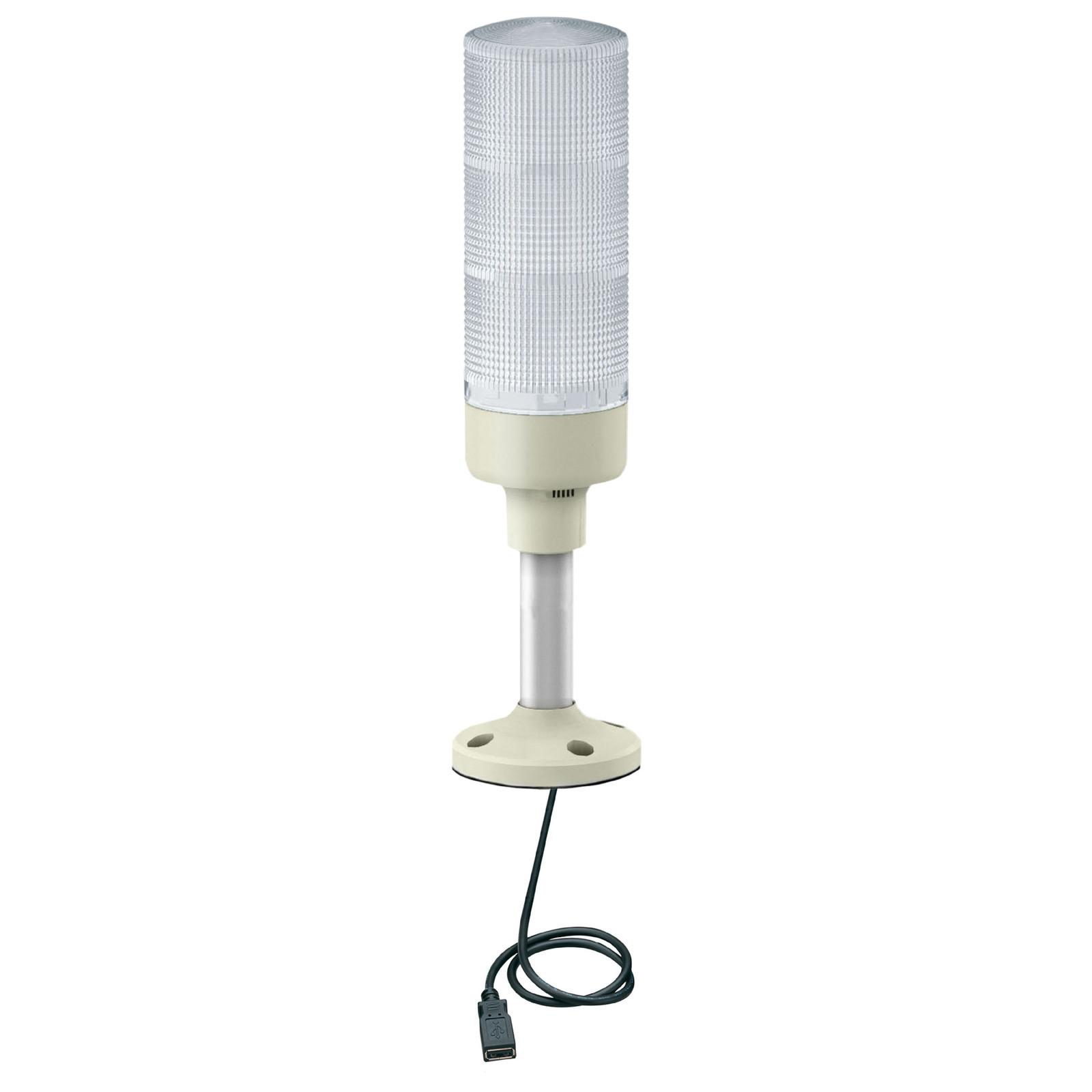Pre assembled USB programmable tower lights, Harmony XVGU, multi color, 60mm, steady flashing LED, buzzer