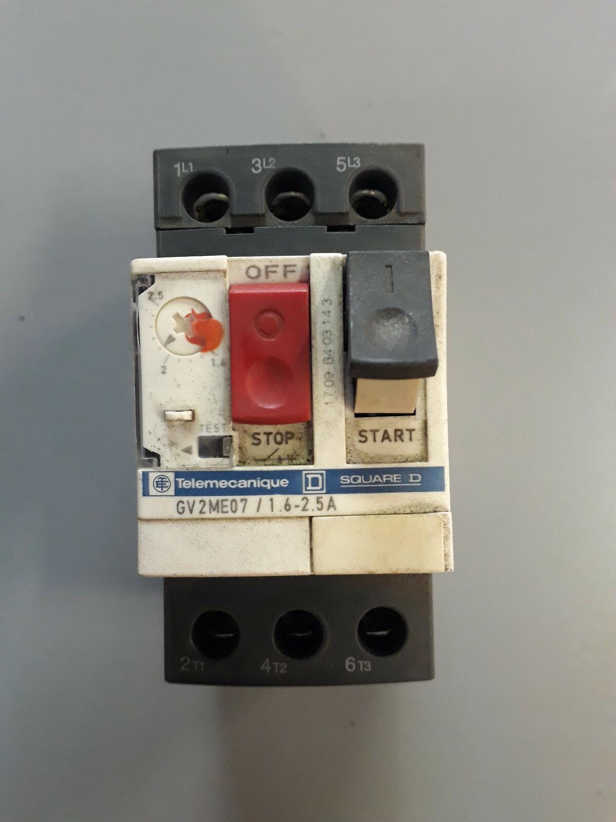 Disjoncteur moteur GV2 ME07 1.6-2.5A Télémécanique