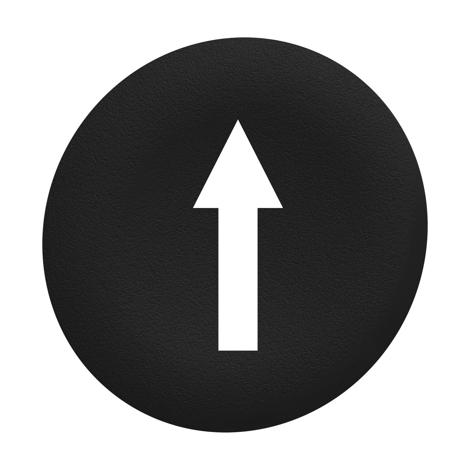 Harmony XB4, Harmony XB5, Antimicrobial black plain cap up arrow for flush mounted push button