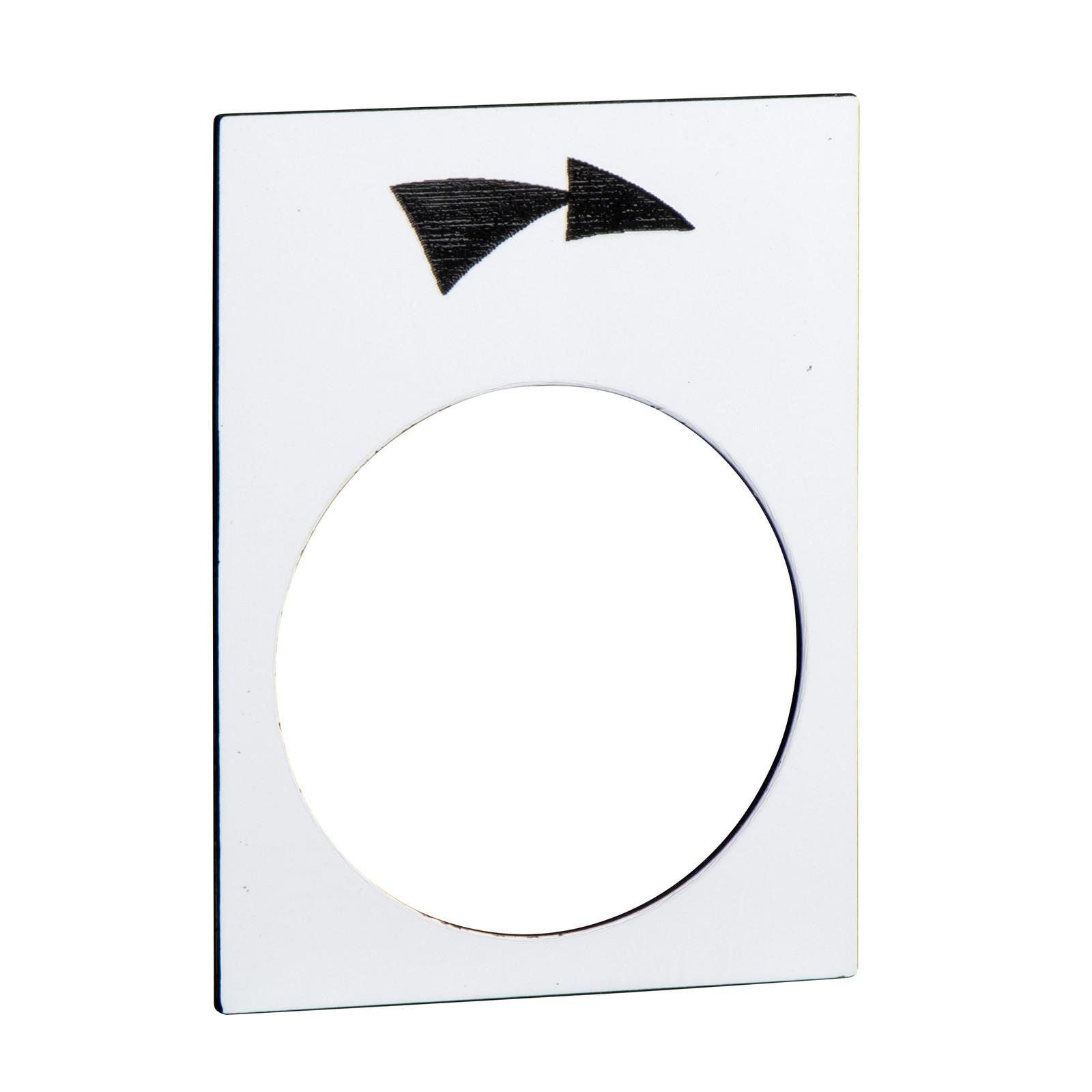 ZB2BY4921 ETIQ 30X40MM BLC droite PV-GV