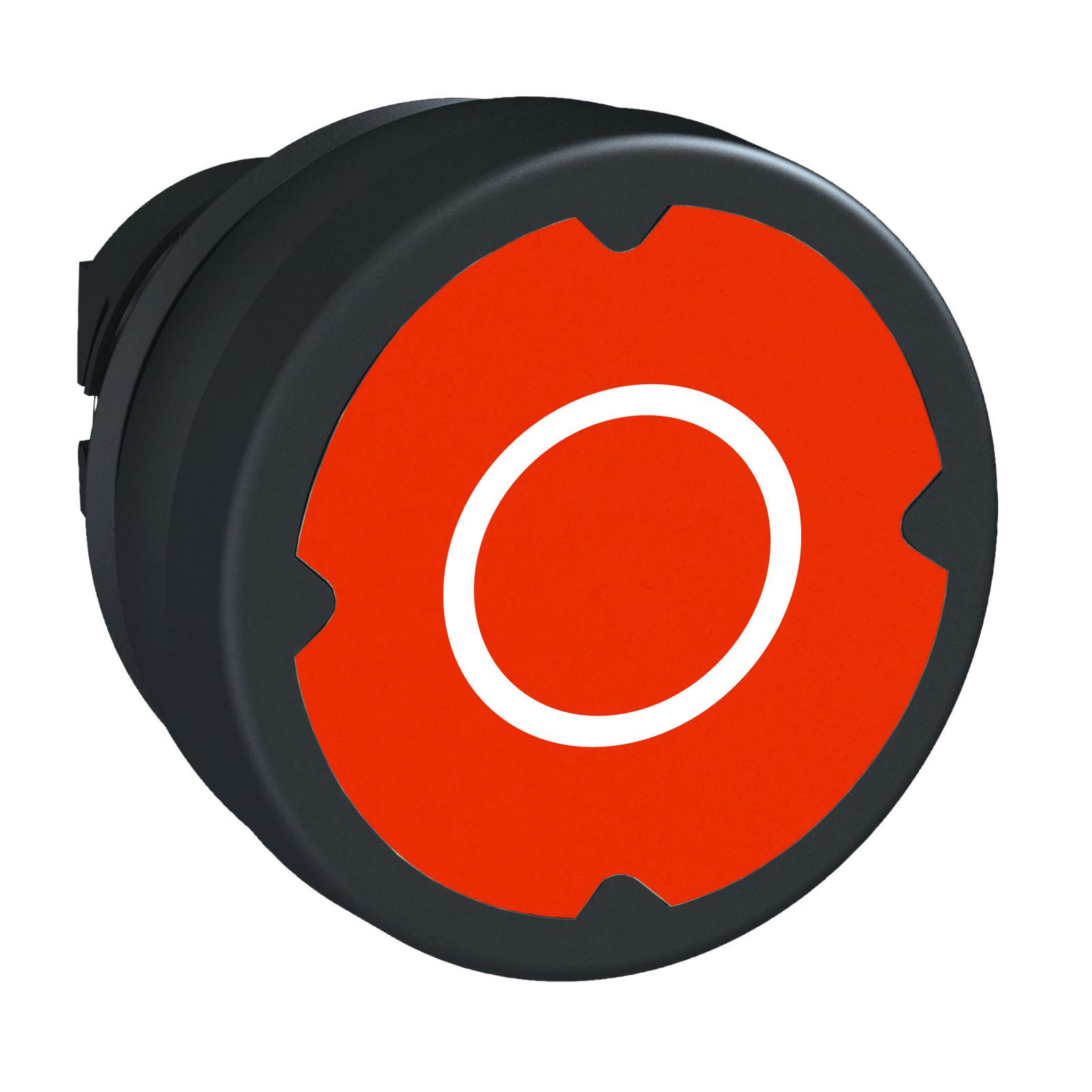 Head for push button, Harmony XB5, harsh environment, red, 22mm, spring return, marked