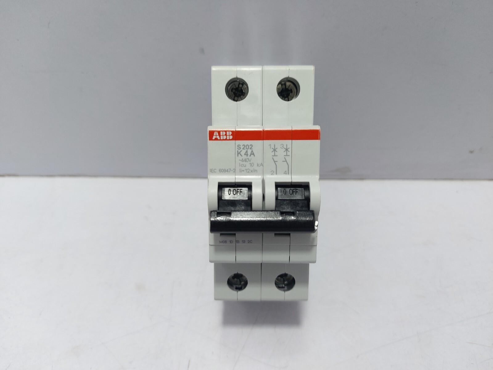 S202-K4 Miniature Circuit Breaker - 2P - K - 4 A