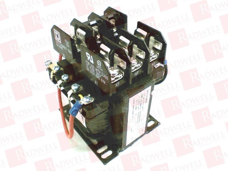 Industrial control transformer, Type TF, 1 phase, 100VA, 600V primary, 120V secondary, 50/60Hz