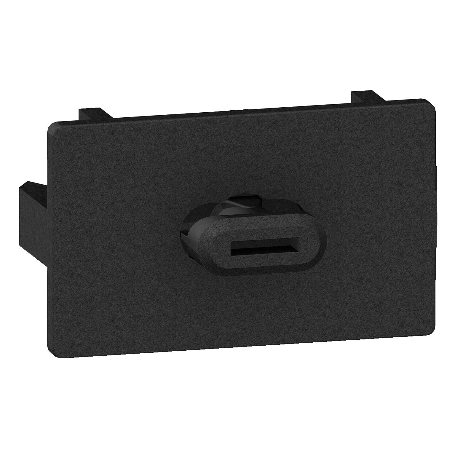Plastic foot made of black polyamide. Packaging unit: 20 pieces