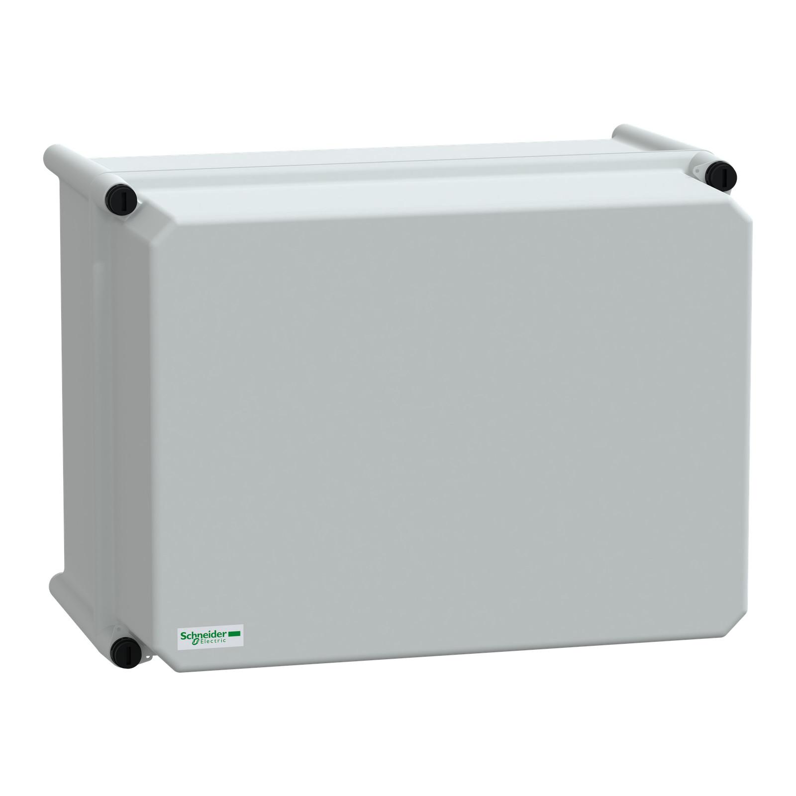 PLS box, polyester rear, opaque PC cover IP66 27x36x23cm
