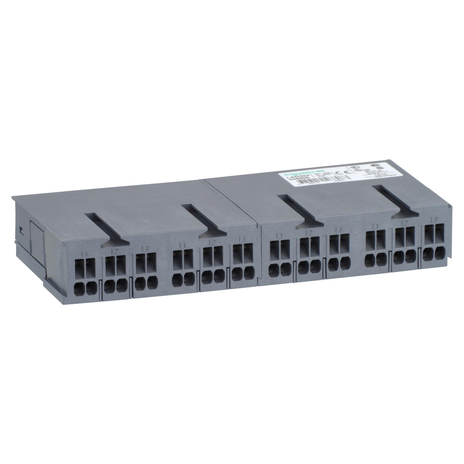 Power splitter box,TeSys Deca Fram 2,63A,for 4 starters composed by GV2ME**3/LS1D323 and LC1D**3 (spring terminal)