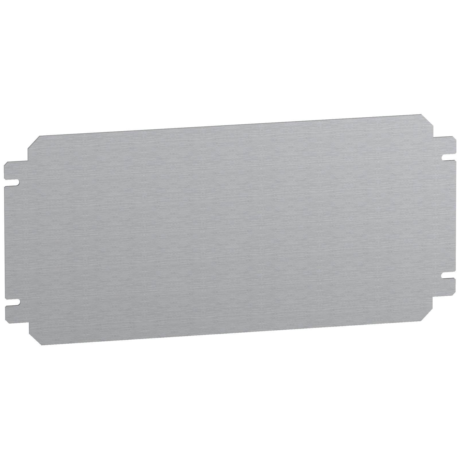 Plain mounting plate H150xW400mm made of galvanised sheet steel