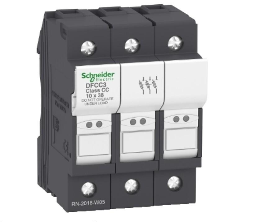 Fuse carrier, TeSys DF, 3P, 30A, 600VAC, fuse class CC