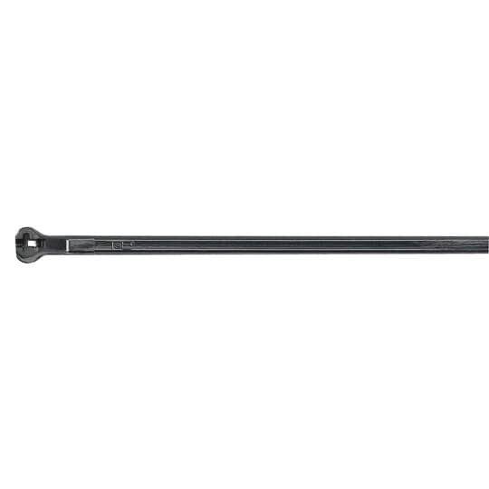 High Performance Cable Tie, Weather and Ultraviolet Resistant for Indoor and Outdoor Applications, Black Color Nylon 6.6, Length of 295mm (11.6 Inches) for Bundle Diameter up to 78mm (3 Inches), Width of 4.67mm (0.184 Inch), Tensile Strength Rating of 220