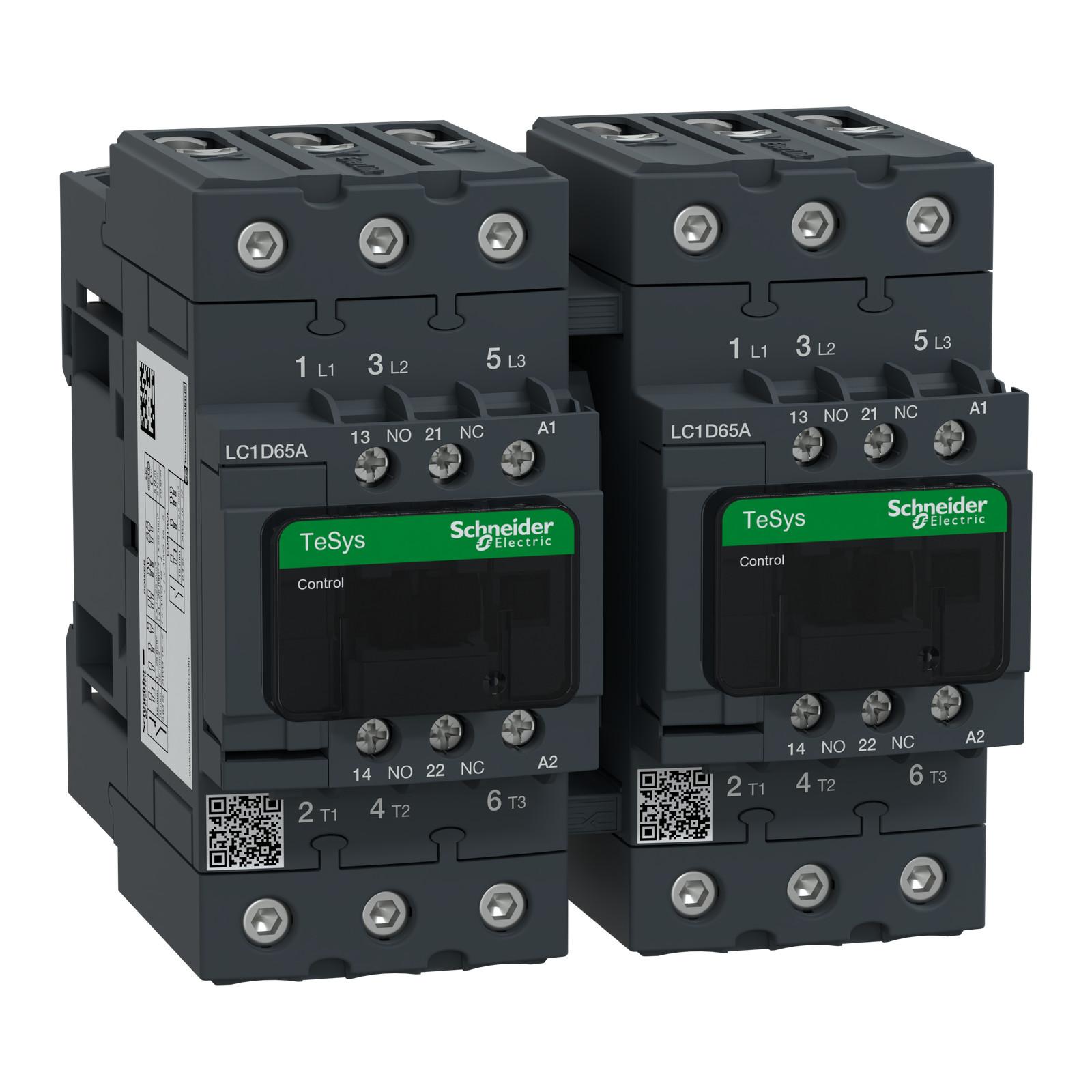 TeSys Deca reversing contactor - 3P(3 NO) - AC-3 - <= 440 V 65 A - 48 V AC coil
