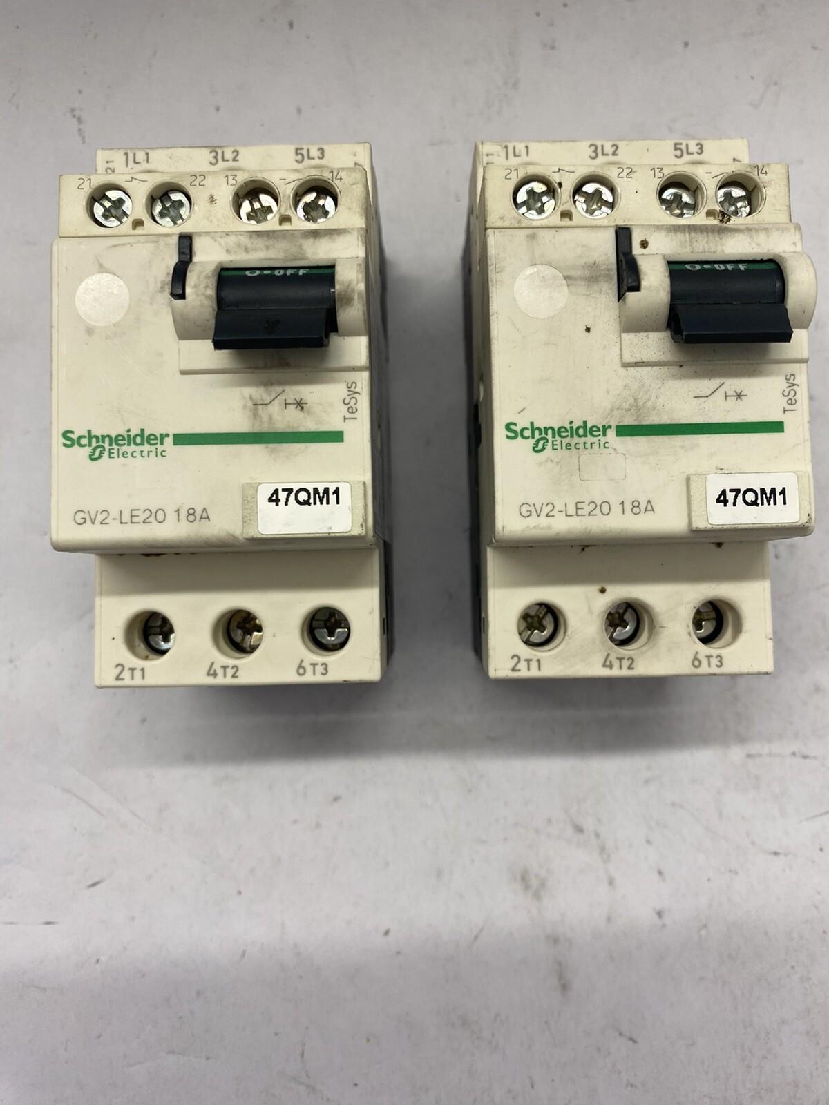 TeSys GV2 Manual Starter and Protector, magnetic circuit protector, toggle switch, 18 A, screw clamp terminals