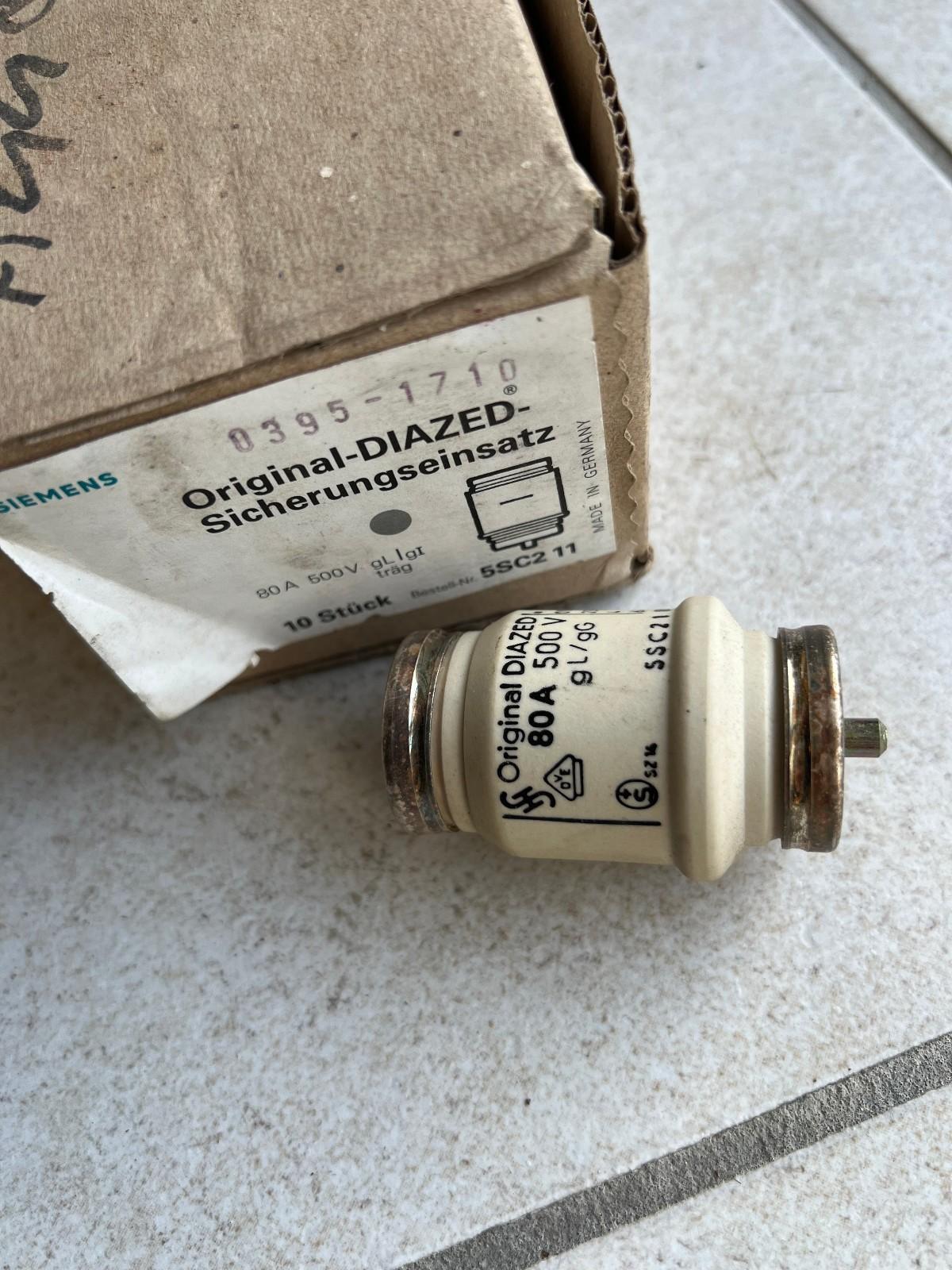 DIAZED FUSE LINK, 80A, AC/DC, 500V