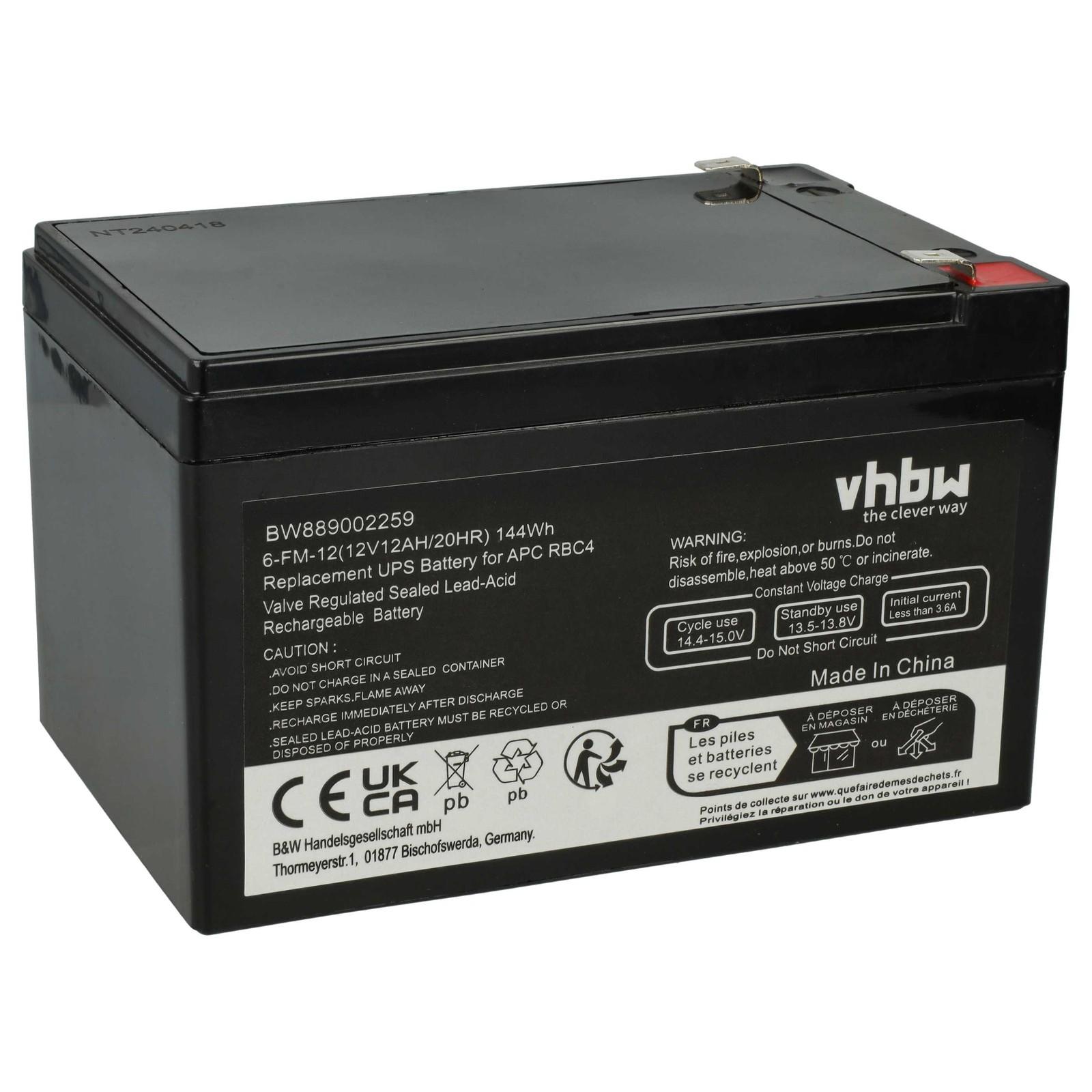 Batterie pour SUVS650I SUVS650 SU620NET Smart SU620INET 12Ah 12V AGM