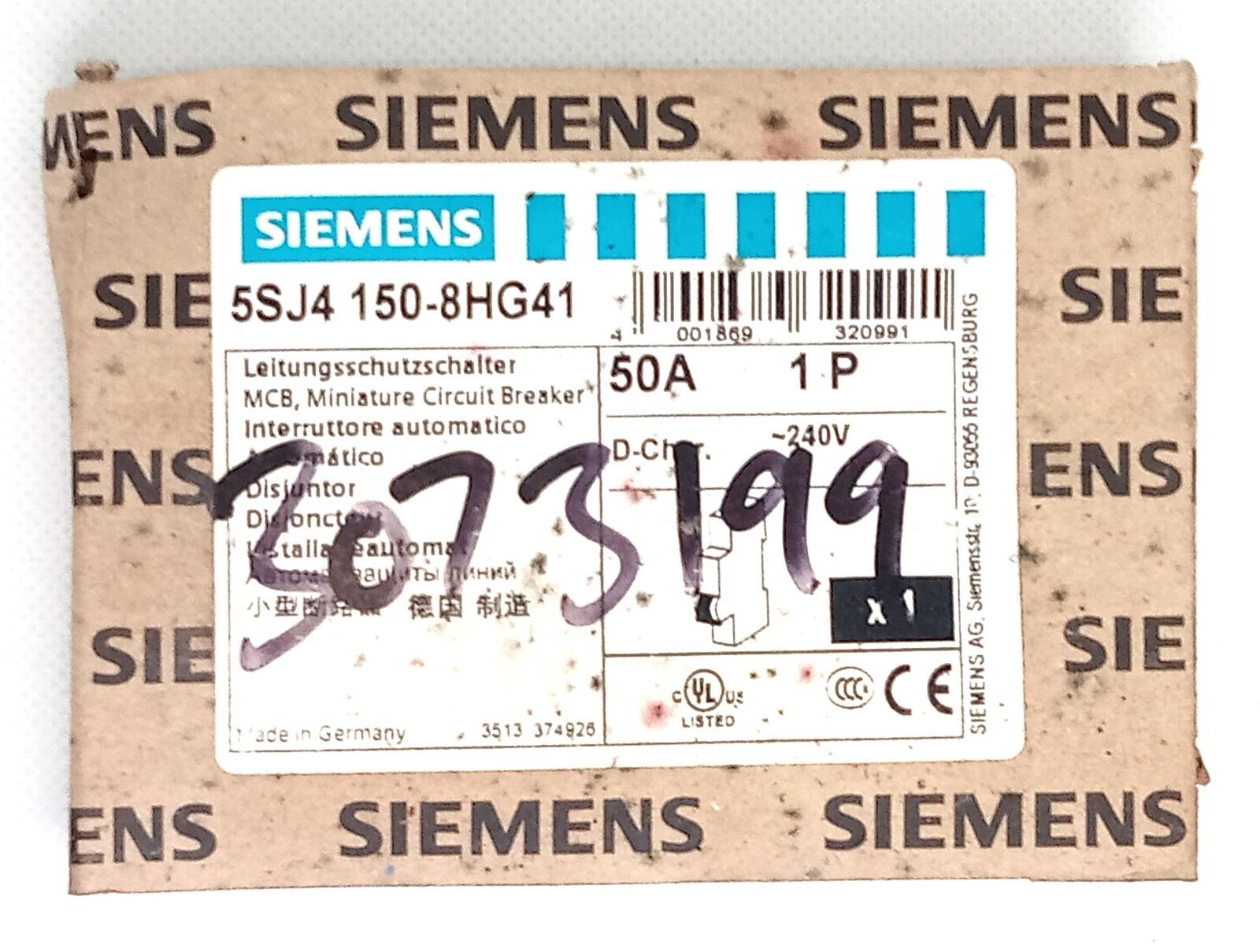 MCB 5SJ4 1P 240V 50A 10K D-TRIP