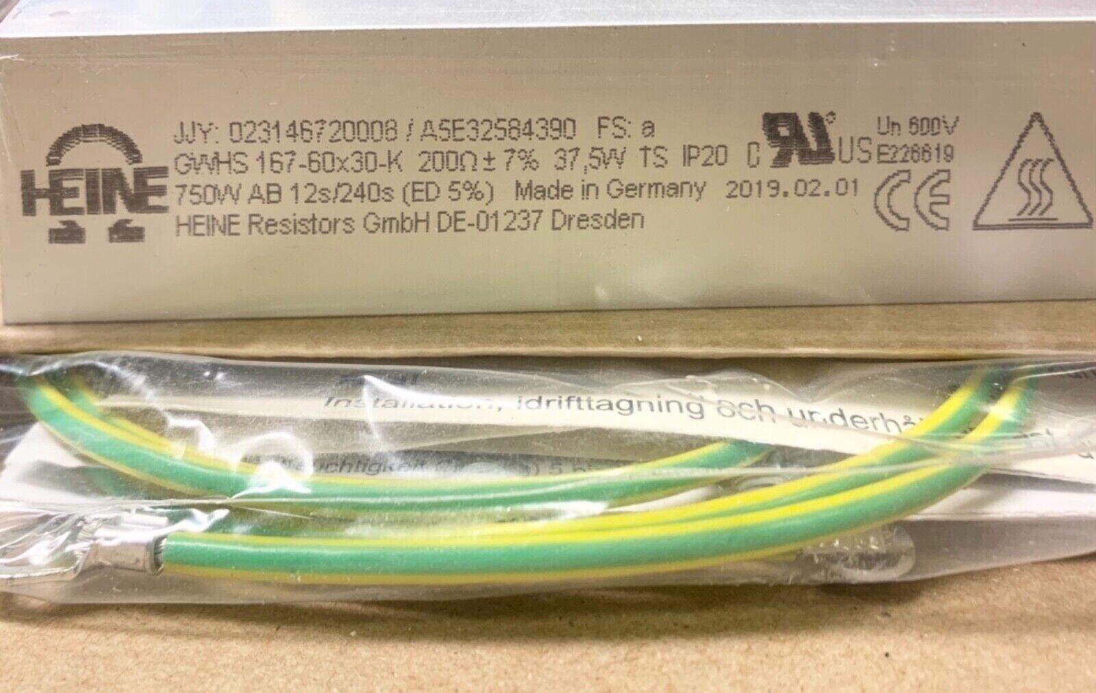 FA. HEINE BRAKING RESISTOR 200V FSA