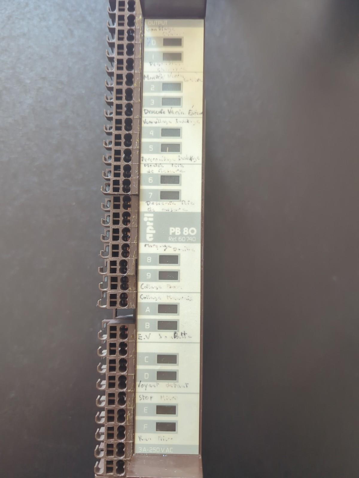 PB80 60740 Carte 16 sorties relais Output card