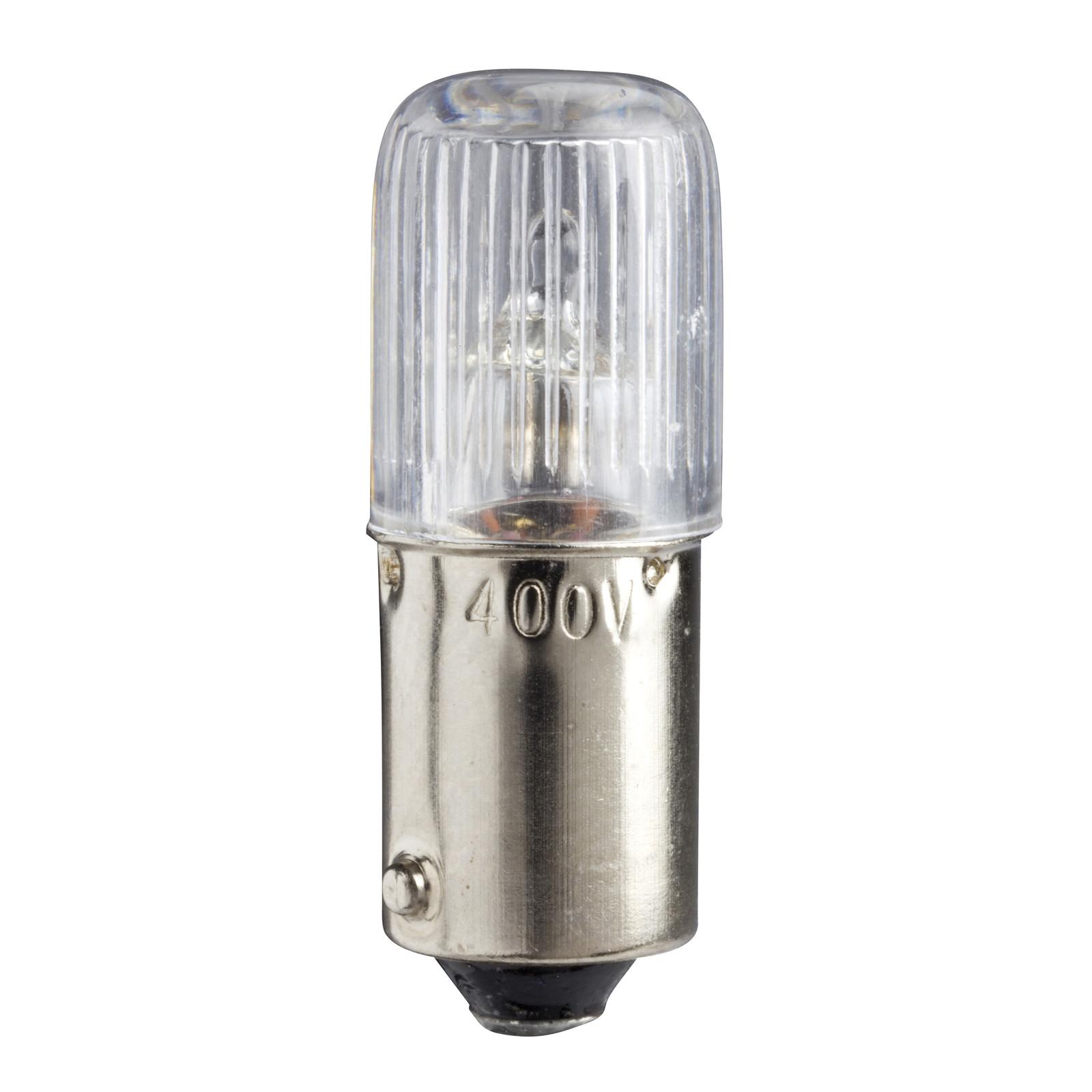 Neon bulb, Harmony XB4, BA 9s, clear, 230V AC